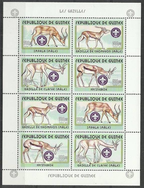 Znaczek Gwinea 2001 Mi ark 3342-3345 Czyste **