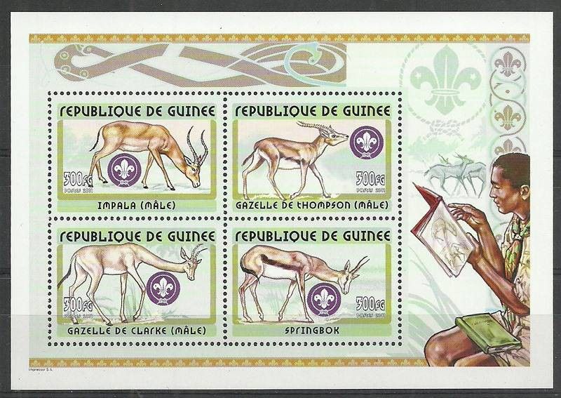 Znaczek Gwinea 2001 Mi bl 670 Czyste **