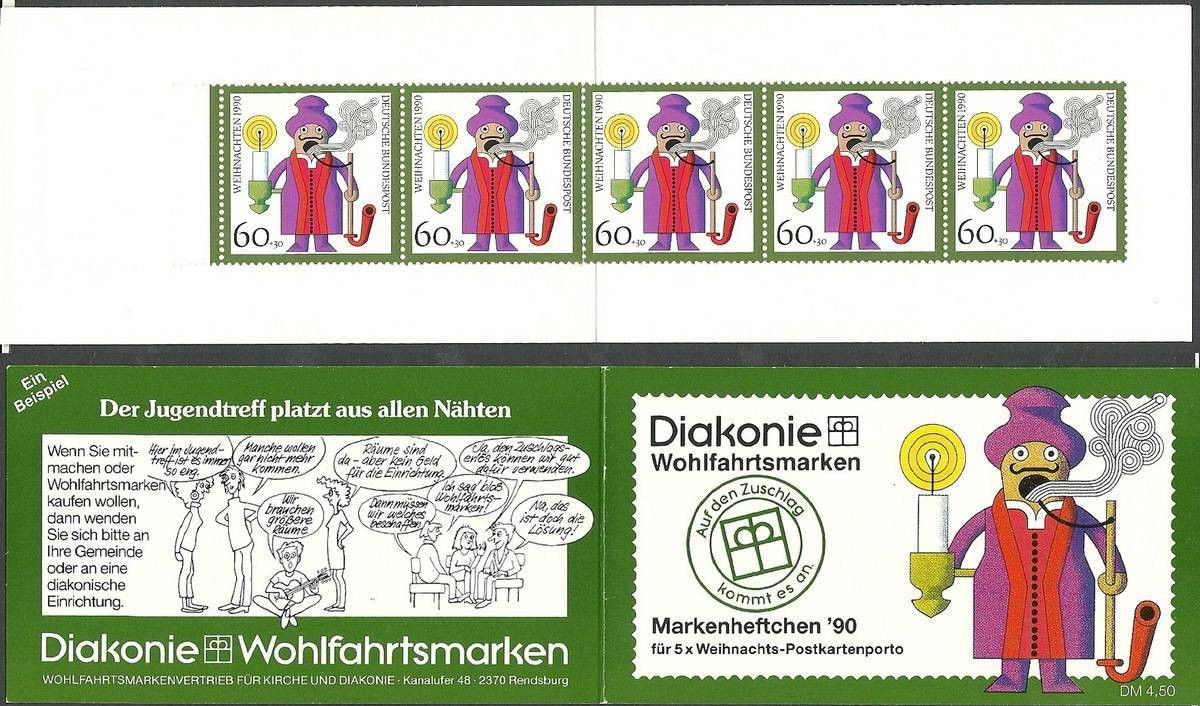 Znaczek Niemcy 1990 Mi mh 1485 Czyste **