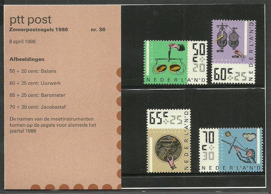 Znaczek Holandia 1986 Mi 1288-1291 Czyste **
