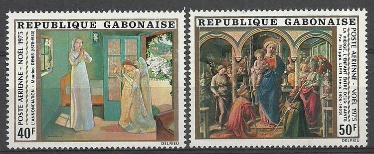 Znaczek Gabon 1975 Mi 573-574 Czyste **
