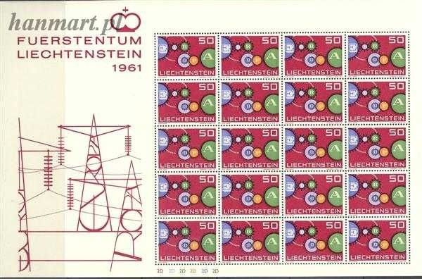 Znaczek Liechtenstein 1961 Mi ark 414 Czyste **