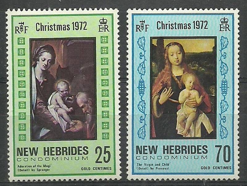 Znaczek Nowe Hebrydy 1972 Mi 347-348 Czyste **