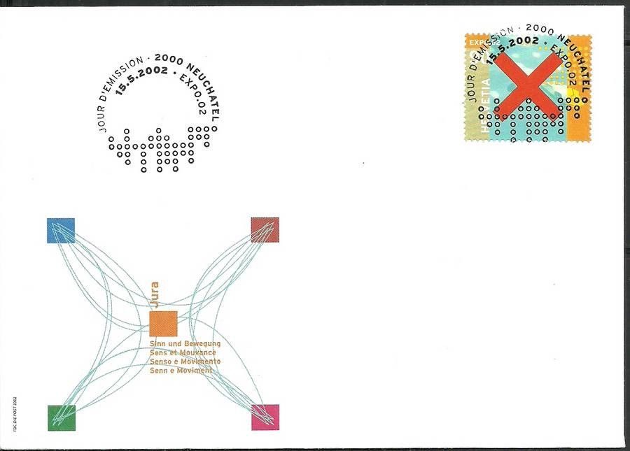 Znaczek Szwajcaria 2002 Mi 1789 FDC