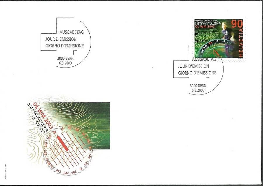 Znaczek Szwajcaria 2003 Mi 1827 FDC