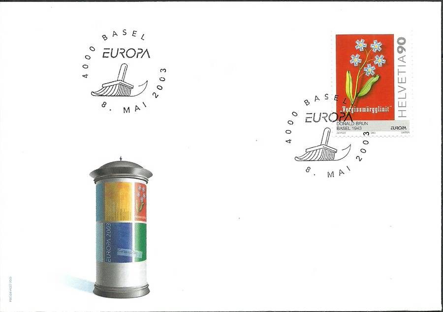 Znaczek Szwajcaria 2003 Mi 1838 FDC