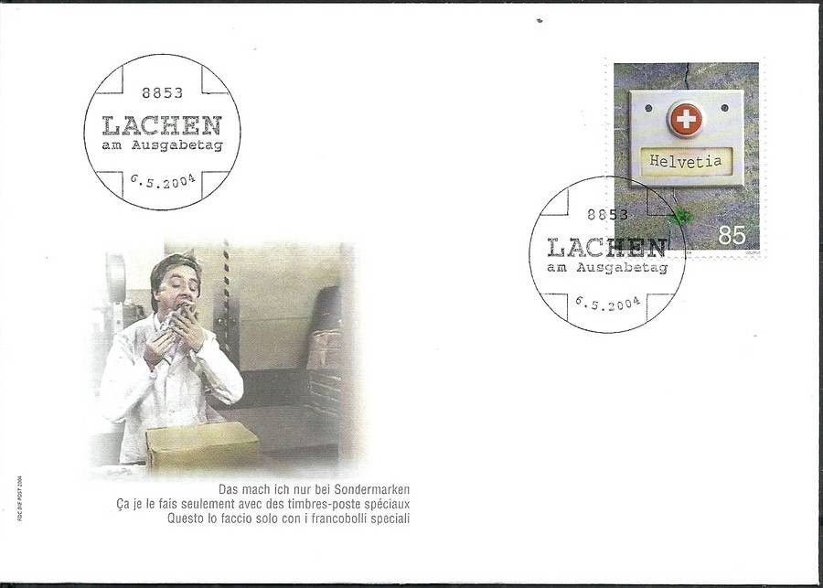 Znaczek Szwajcaria 2004 Mi 1878 FDC