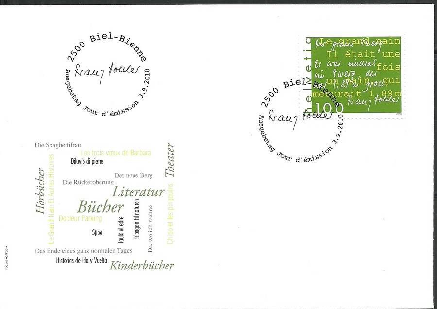 Znaczek Szwajcaria 2010 Mi 2171 FDC