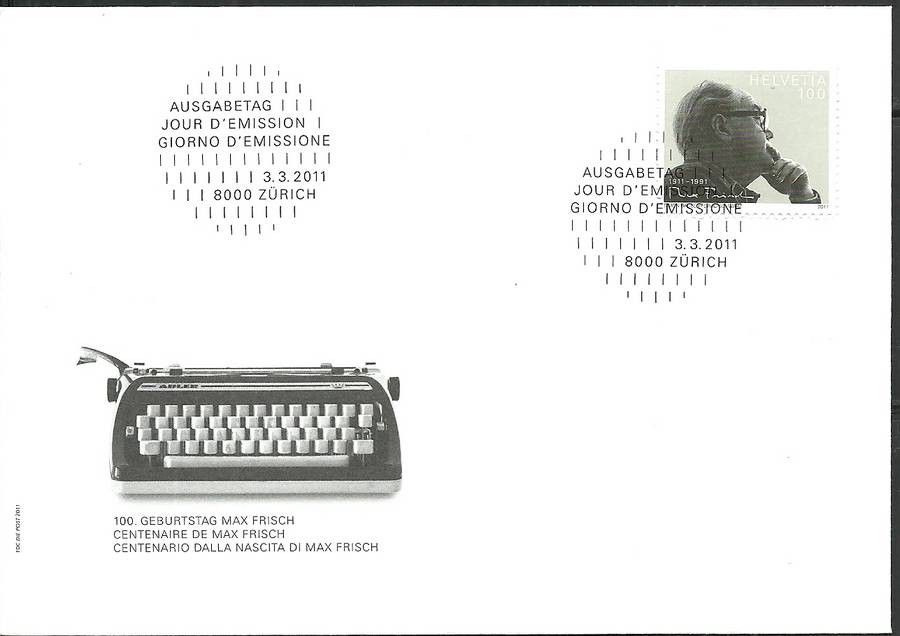 Znaczek Szwajcaria 2011 Mi 2190 FDC