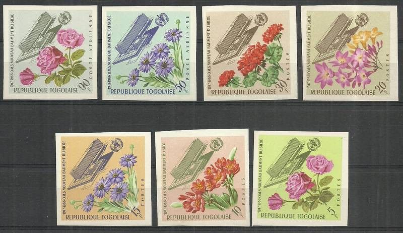 Znaczek Togo 1966 Mi 500-506B Czyste **