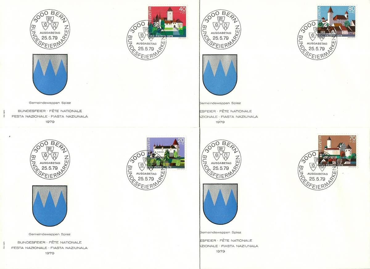 Znaczek Szwajcaria 1979 Mi 1156-1159 FDC