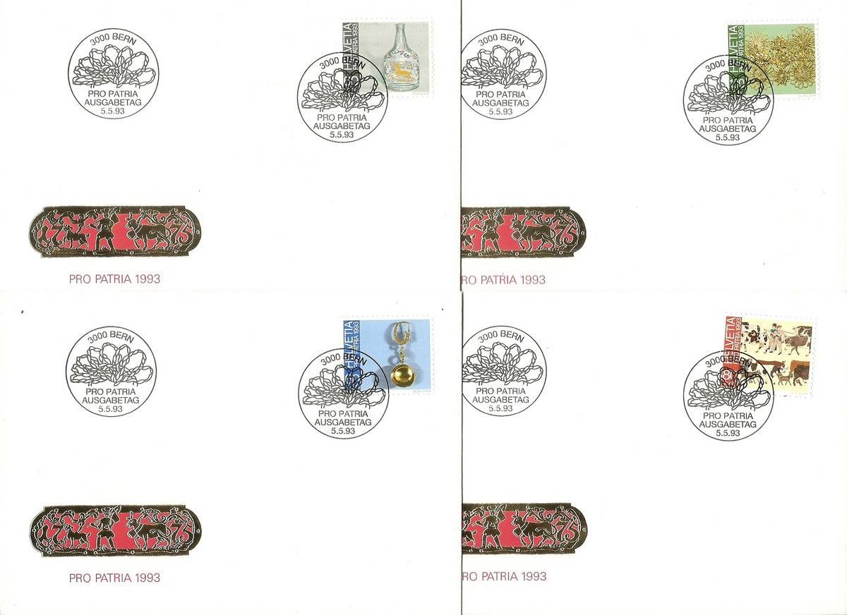 Znaczek Szwajcaria 1993 Mi 1502-1505 FDC