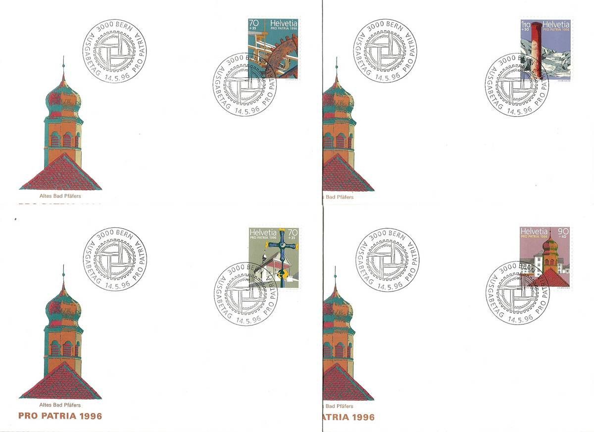 Znaczek Szwajcaria 1996 Mi 1577-1580 FDC