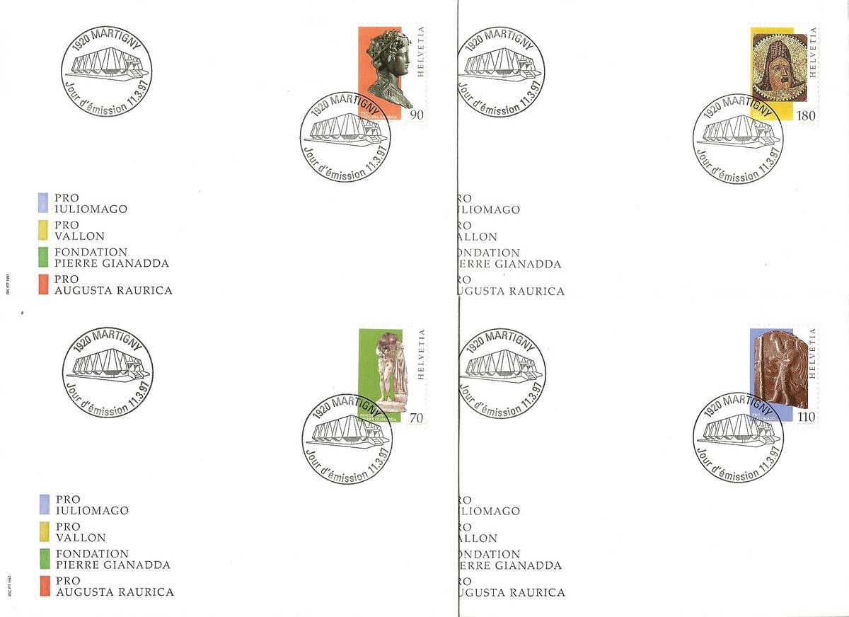 Znaczek Szwajcaria 1997 Mi 1605-1608 FDC