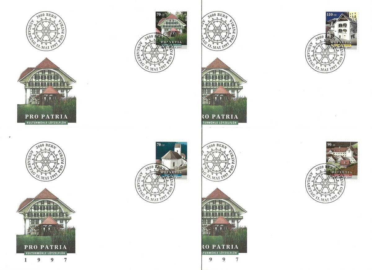 Znaczek Szwajcaria 1997 Mi 1611-1614 FDC