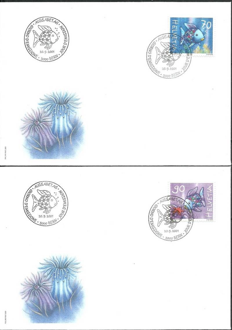 Szwajcaria 2001 Mi 1767-1768 FDC