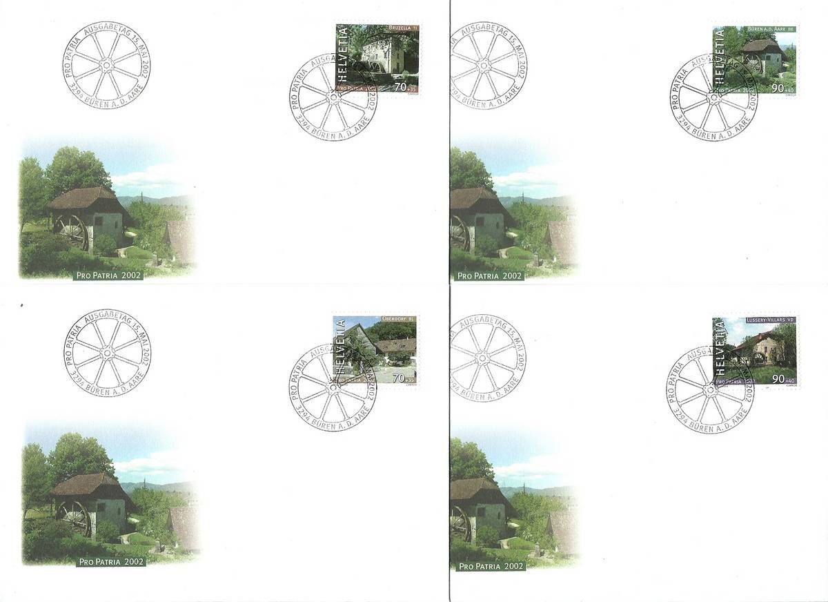 Znaczek Szwajcaria 2002 Mi 1790-1793 FDC