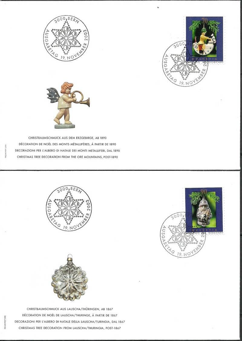 Znaczek Szwajcaria 2003 Mi 1857-1858 FDC