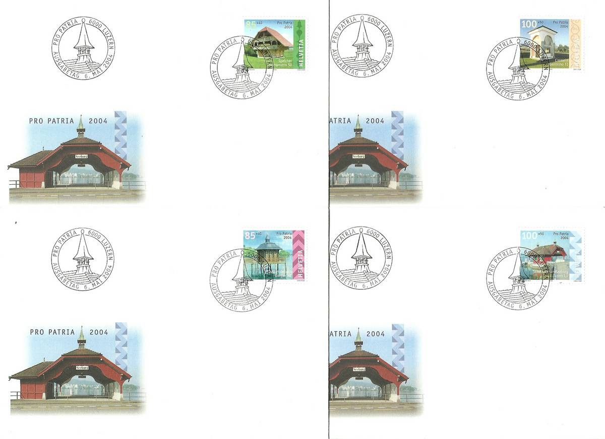 Znaczek Szwajcaria 2004 Mi 1874-1877 FDC