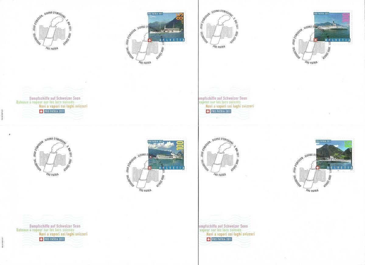 Znaczek Szwajcaria 2011 Mi 2204-2207 FDC