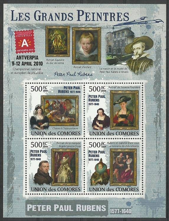 Znaczek Komory 2009 Mi ark 2472-2475 Czyste **