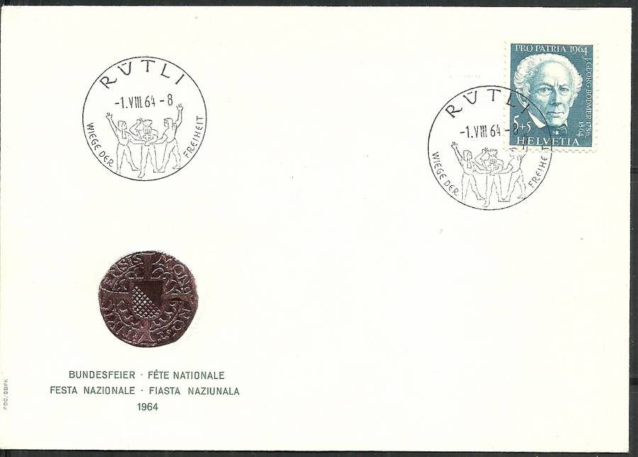Znaczek Szwajcaria 1964 Mi 795 FDC