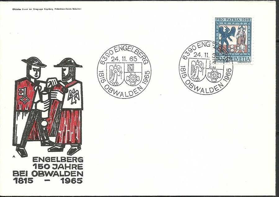 Znaczek Szwajcaria 1965 Mi 818 FDC
