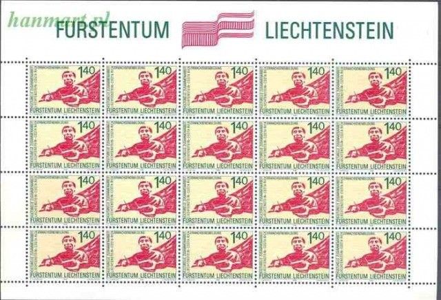 Znaczek Liechtenstein 1988 Mi ark 946 Czyste **