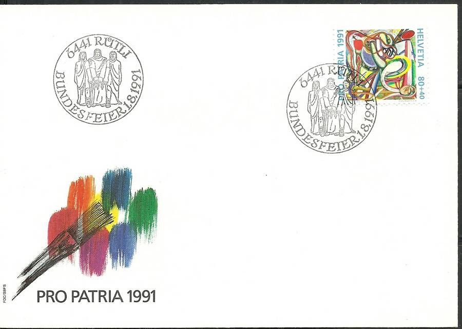 Znaczek Szwajcaria 1991 Mi 1448 FDC