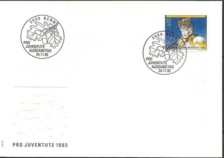 Znaczek Szwajcaria 1992 Mi 1483 FDC