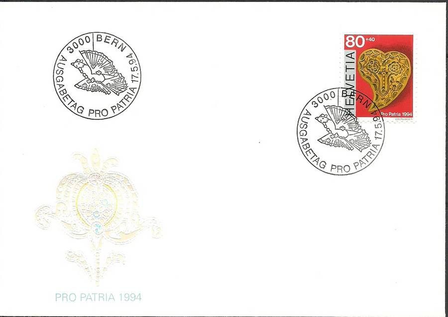 Znaczek Szwajcaria 1994 Mi 1529 FDC