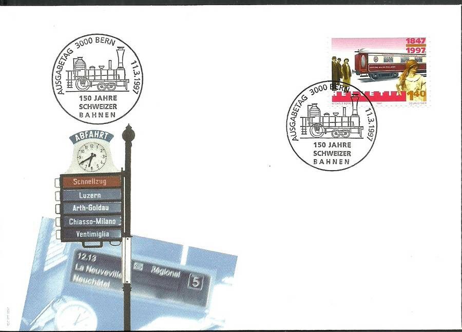Znaczek Szwajcaria 1997 Mi 1603 FDC