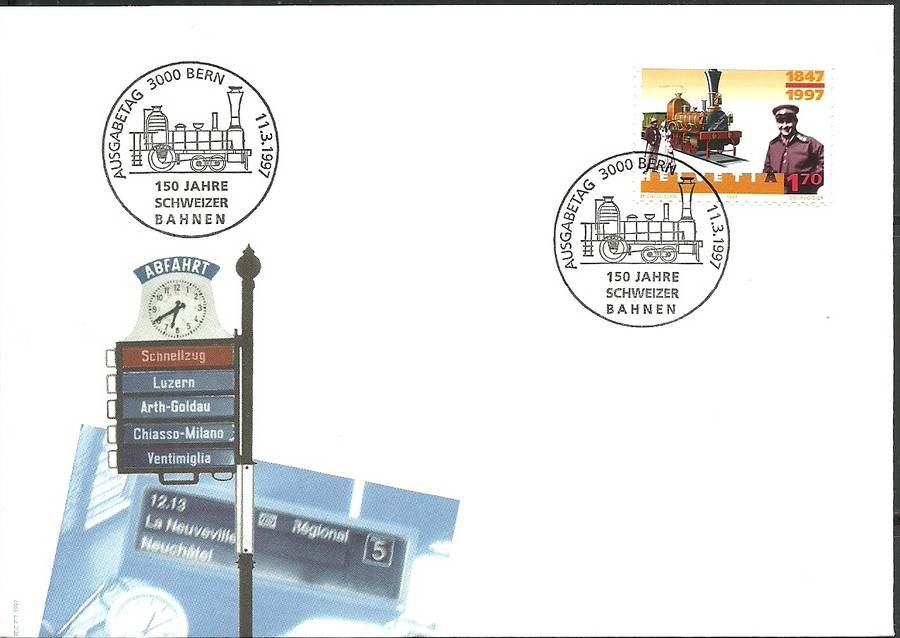 Znaczek Szwajcaria 1997 Mi 1604 FDC