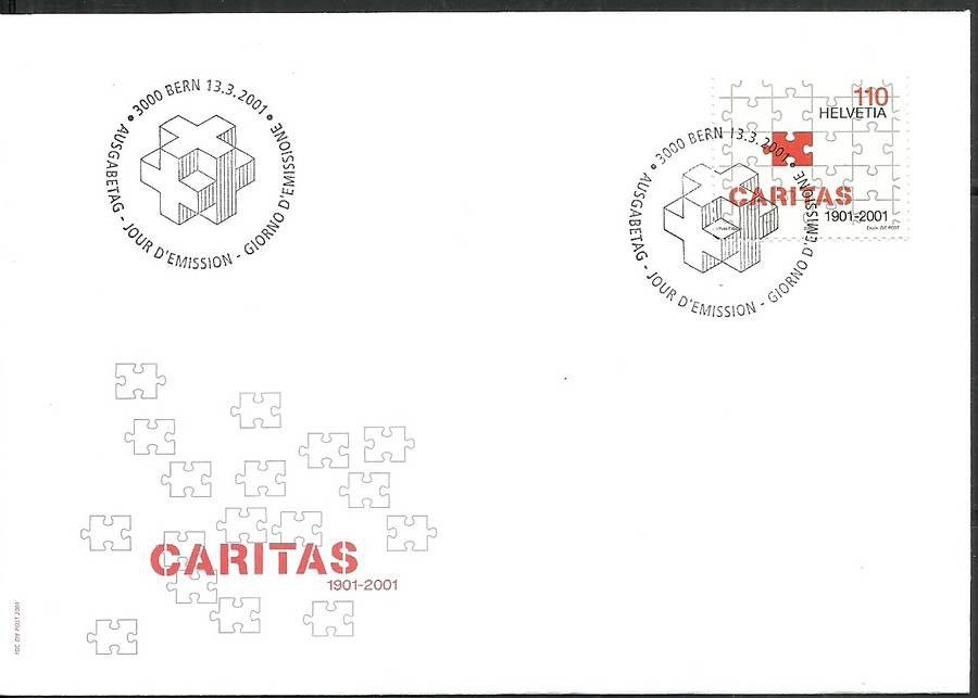Znaczek Szwajcaria 2001 Mi 1748 FDC