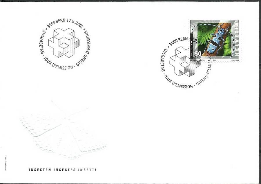 Znaczek Szwajcaria 2002 Mi 1804 FDC