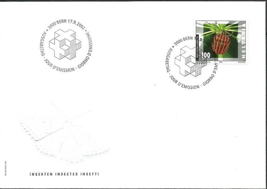 Znaczek Szwajcaria 2002 Mi 1805 FDC