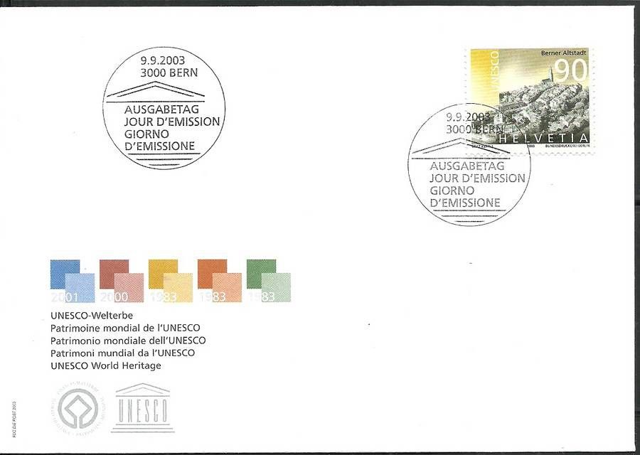 Znaczek Szwajcaria 2003 Mi 1848 FDC