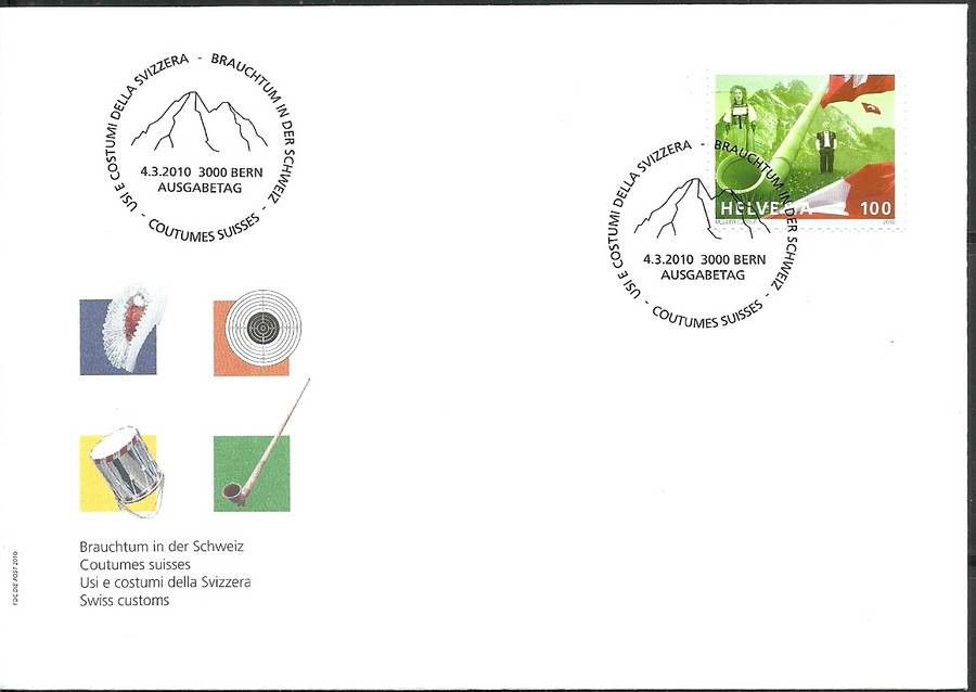 Znaczek Szwajcaria 2010 Mi 2150 FDC