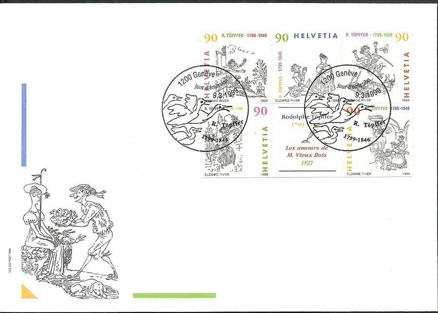 Znaczek Szwajcaria 1999 Mi 1675-1679 FDC