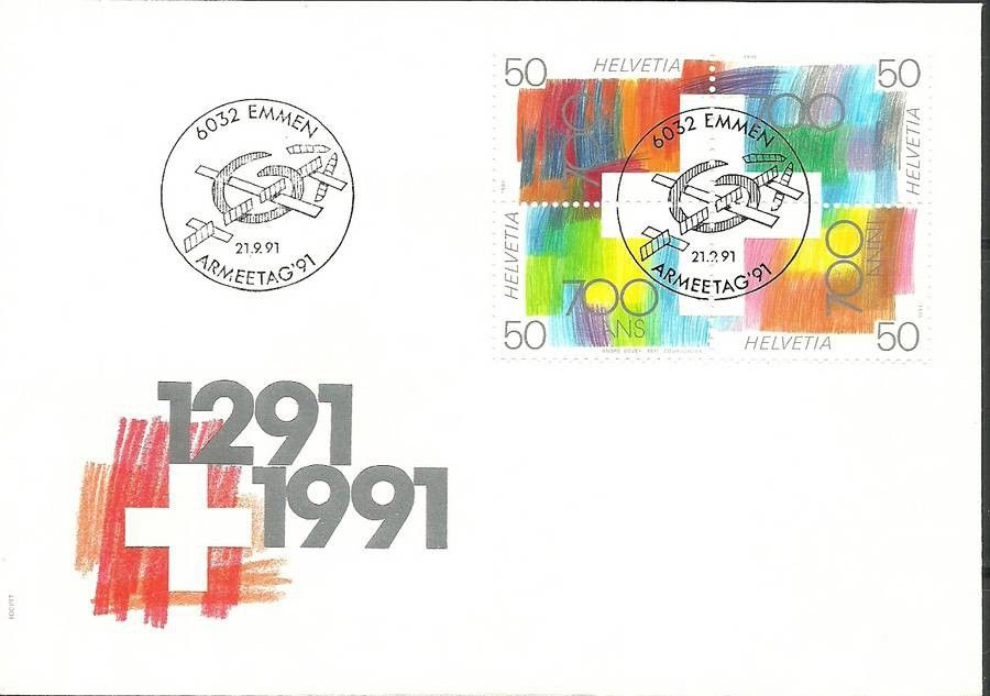 Znaczek Szwajcaria 1991 Mi 1438-1441 FDC