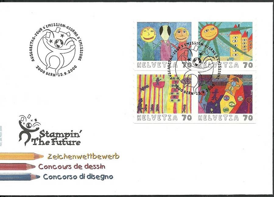 Znaczek Szwajcaria 2000 Mi 1731-1734 FDC