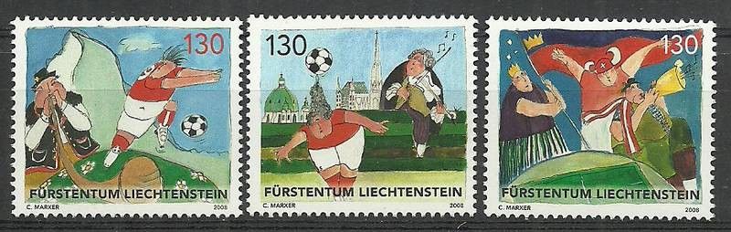 Znaczek Liechtenstein 2008 Mi 1479-1481 Czyste **