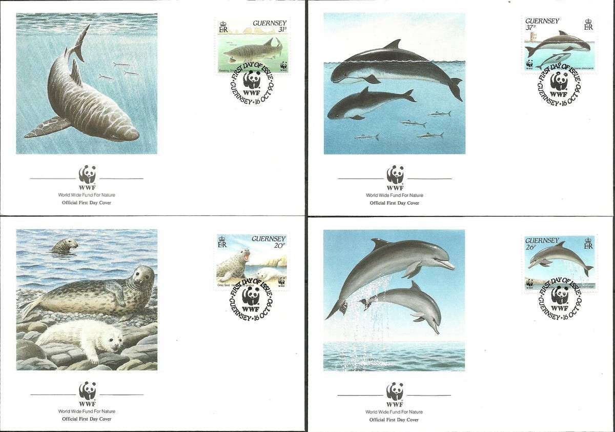 Znaczek Guernsey 1990 Mi 497-500 FDC
