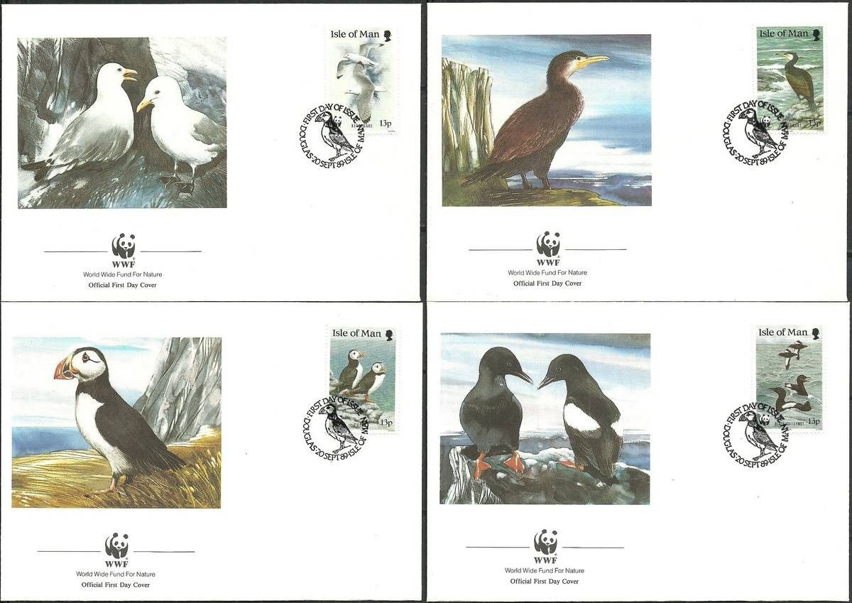 Znaczek Wyspa Man 1989 Mi 408-411 FDC