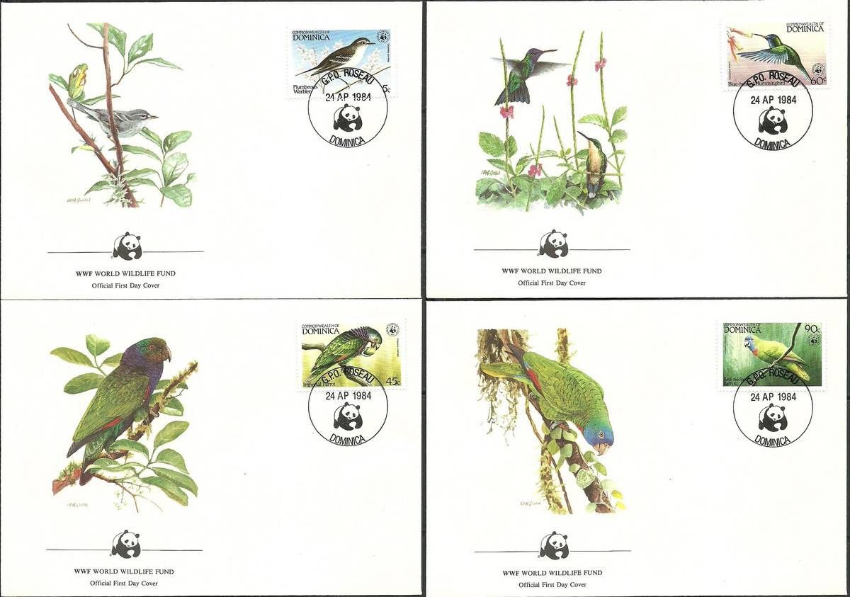 Znaczek Dominika 1984 Mi 836-839 FDC