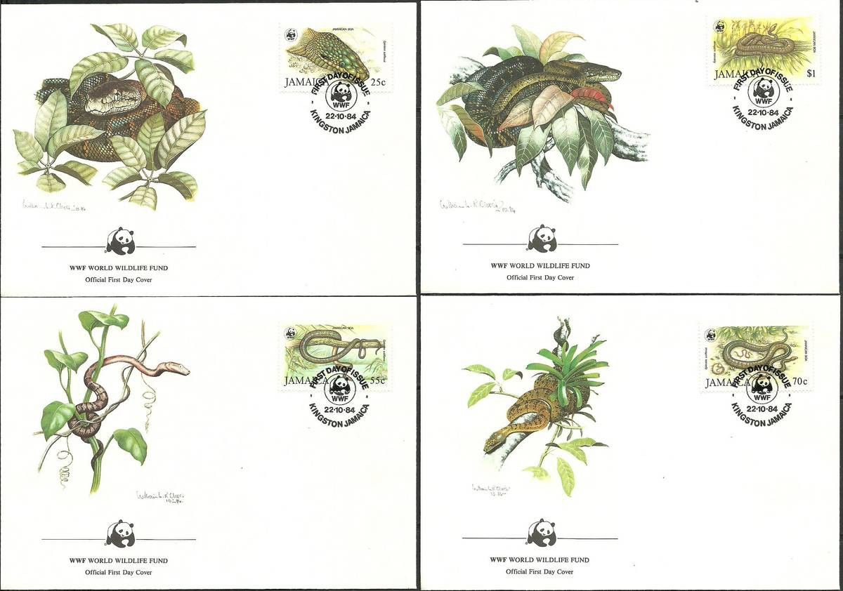 Znaczek Jamajka 1984 Mi 591-594 FDC