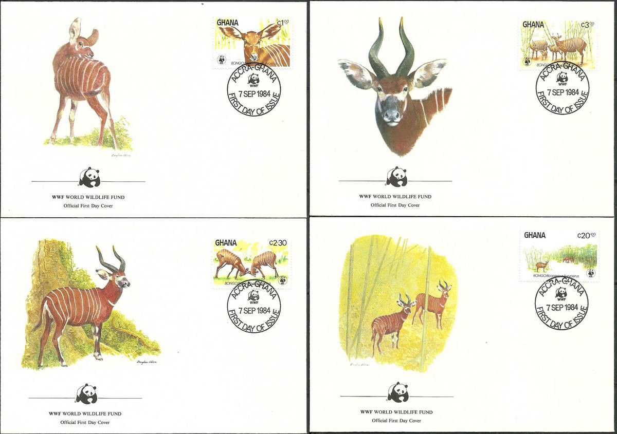 Znaczek Ghana 1984 Mi 1060-1063 FDC
