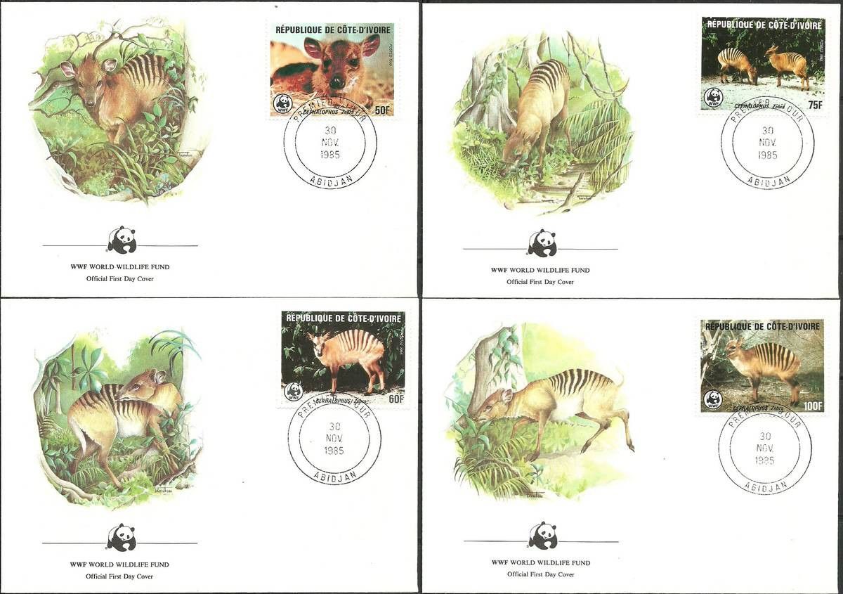 Znaczek Wybrzeże Kości Słoniowej 1985 Mi 881-884 FDC