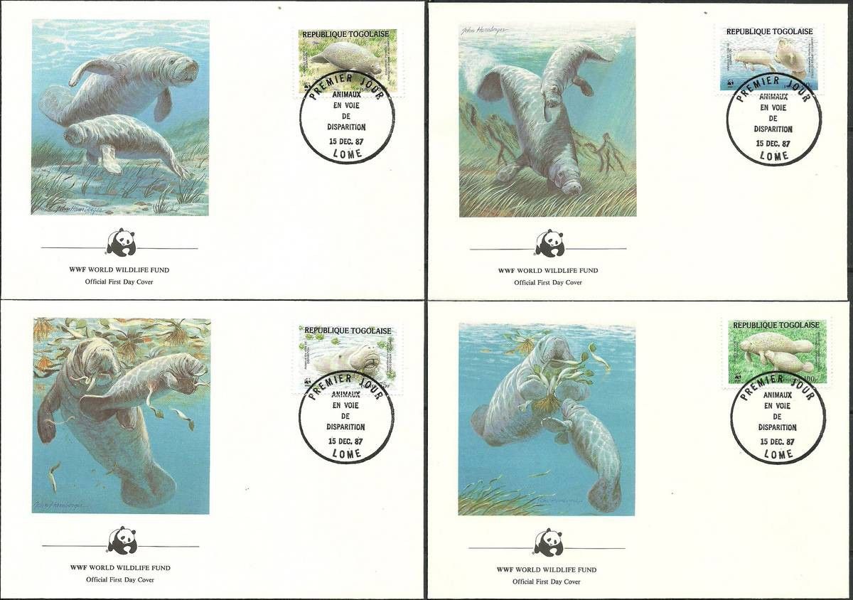 Znaczek Togo 1987 Mi 2042-2045 FDC