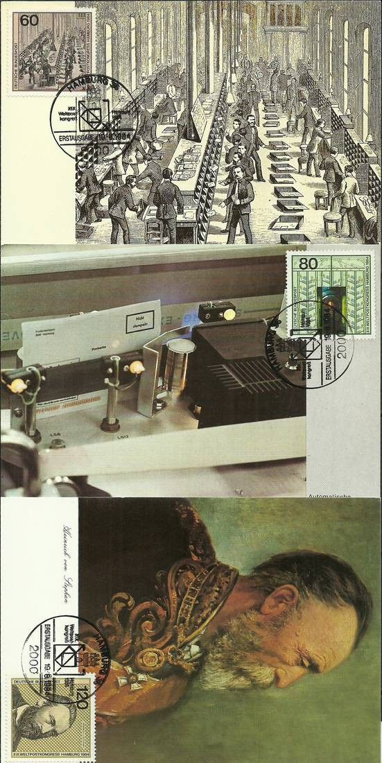 Znaczek Niemcy 1984 Mi 1215-1217 Karta Max